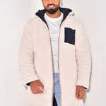 LONG WARM REVERSIBLE COAT FOR MEN
