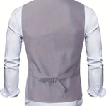 COLLARLESS POLYESTER VEST FOR MEN