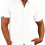 LAPEL LINEN SHIRT FOR MEN