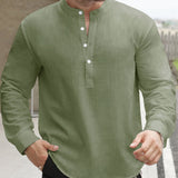 BOAT NECK COTTON SHIRT FOR MEN