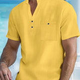HENLEY COTTON SHIRT FOR MEN