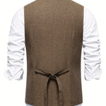 V NECK BUTTON VEST FOR MEN