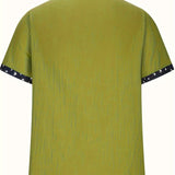 LINEN BLEND LAPEL SHIRT FOR MEN