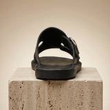 Kingsley Double-Buckle Slide Sandals