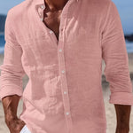 BUTTON LAPEL SHIRT FOR MEN