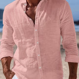 BUTTON LAPEL SHIRT FOR MEN