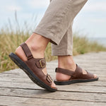 Kensington Genuine Leather Double-Strap Sandals