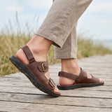Kensington Genuine Leather Double-Strap Sandals