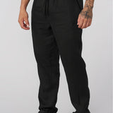 DRAWSTRING LINEN TROUSERS FOR MEN