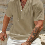 LINEN V-NECK SHIRT FOR MEN