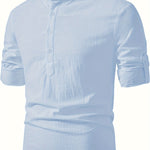 STAND COLLAR SHIRT FOR MEN