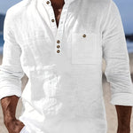 LOOSE STAND COLLAR SHIRT FOR MEN