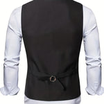 COLLARLESS POLYESTER VEST FOR MEN