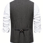 V NECK BUTTON VEST FOR MEN