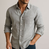 LINEN BLEND SHIRT FOR MEN