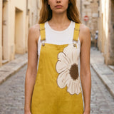 Salopette Fleur contrastée bohème élancée