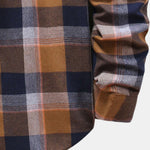 Multi Color Plaid Hooded Shirts with Drawstring