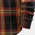 Contrast Patchwork Hooded Plaid Shirts