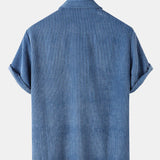 Corduroy Basic Short Sleeve Shirts
