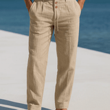 BREATHABLE LINEN TROUSERS FOR MEN