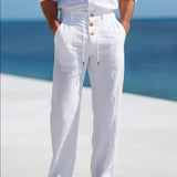 BREATHABLE LINEN TROUSERS FOR MEN