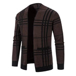 CHECKERED KNIT CARDIGAN FOR MEN