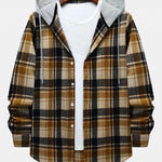 Contrast Hooded Shirt