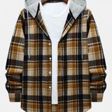 Contrast Hooded Shirt