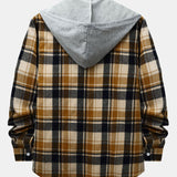 Contrast Hooded Shirt