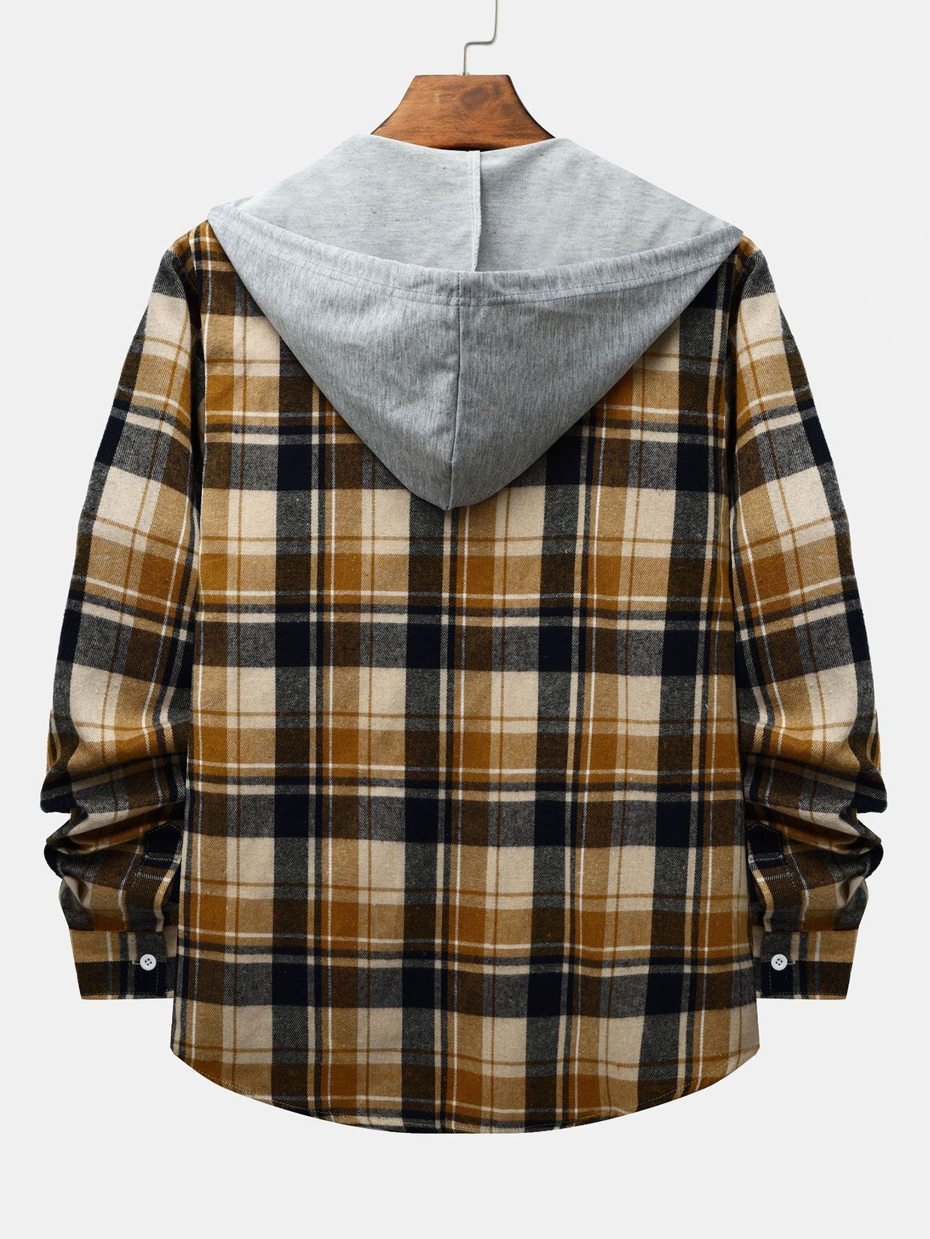 Contrast Hooded Shirt