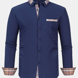 Plaid Panel Button Up Shirt