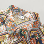 Floral Border Print Button Up Shirt