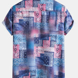 Paisley Bandana Print Button Up Shirt