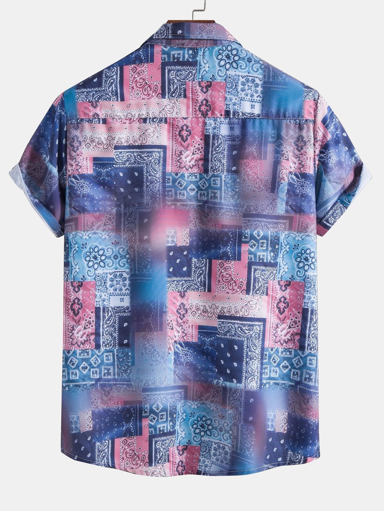 Paisley Bandana Print Button Up Shirt