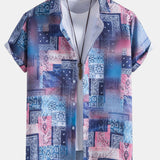 Paisley Bandana Print Button Up Shirt