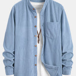 Corduroy Stand Collar Shirt
