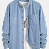 Corduroy Stand Collar Shirt