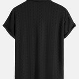 Jacquard Textured Button Up Shirt