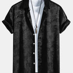 Paisley Print Satin Shirt & Shorts Set