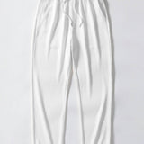 Short Sleeved V-Neck Ribbed Polo & Straight Leg Ribbed Pants Set