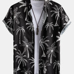 Palm Tree Print Shirt & Swim Shorts Set