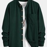 Corduroy Stand Collar Shirt