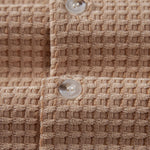 Short Sleeve Waffle Cuban Shirt & Straight Leg Linen Pants Set