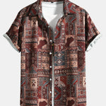 Tribal Print Button Up Shirt