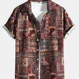 Tribal Print Button Up Shirt