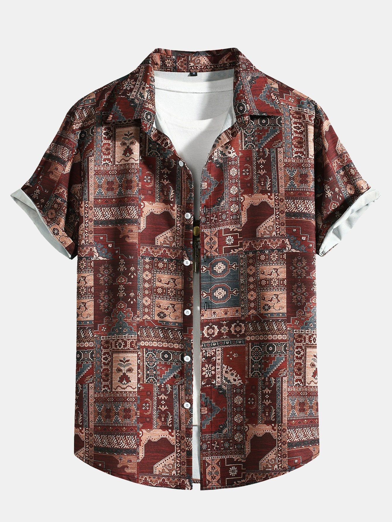 Tribal Print Button Up Shirt