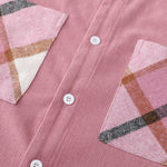 Plaid Corduroy Patchwork Shirt