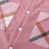 Plaid Corduroy Patchwork Shirt