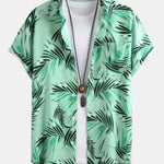 Leaf Print Button Up Shirt