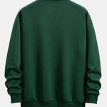 Geometric Striped Sweatshirt & Drawstring Corduroy Cargo Jogger Pants Set